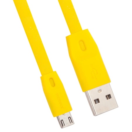 Кабель USB REMAX RC-001m Full Speed USB - MicroUSB, 2.1А, 1 м, желтый фото