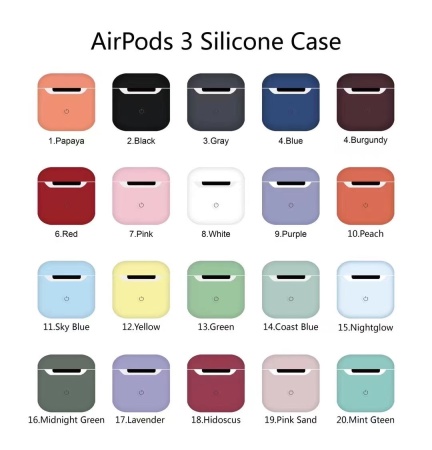 Чехол силиконовый для AirPods 3, папайя (1) фото