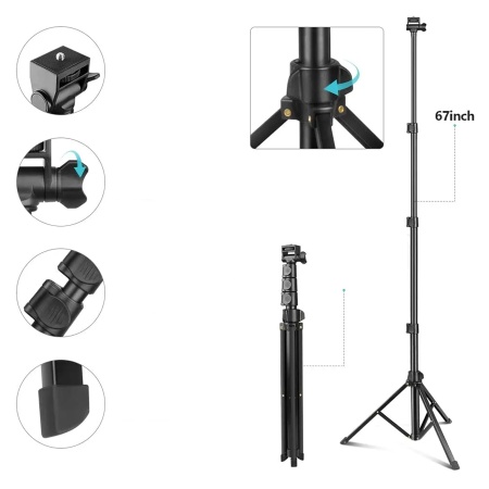 Штатив-трипод JMARY MT-36, напольный, 60,5 - 170,5 см, черный фото