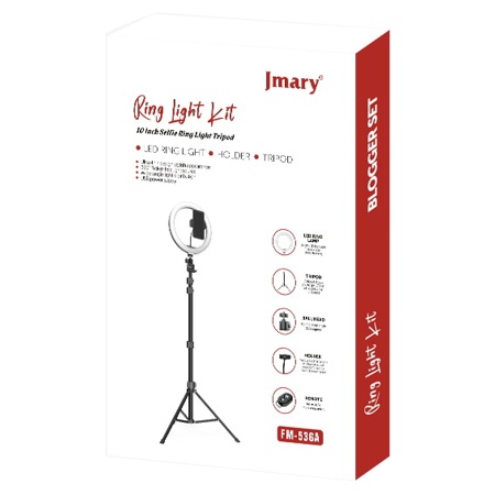 Кольцо-лампа для селфи JMARY FM-536A, USB, черный фото