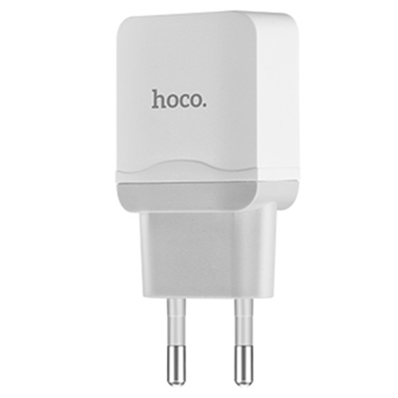 Сетевое зарядное устройство HOCO C22A Little 1xUSB с Кабелем USB - Lightning, 2.4A, 10.8W, белый фото