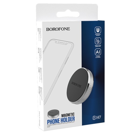 Автомобильный держатель BOROFONE BH7 Plane, магнитный, на приборную панель, черный фото