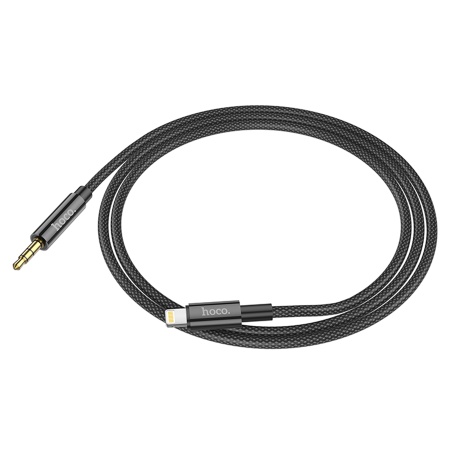 Аудиокабель HOCO UPA19 AUX Jack 3,5 (m) - Lightning (m), 1 м, черный фото