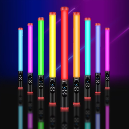 Светодиодный осветлитель JMARY FM-128RGB, 3000mAh, черный фото
