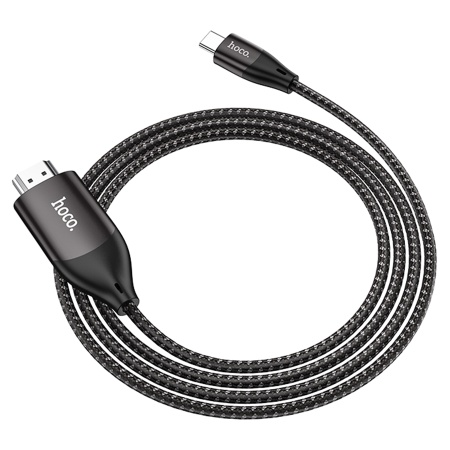 Видеокабель HOCO UA16 HDMI (m) - Type-C (m), 2 м, серый металлик фото