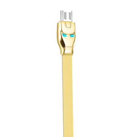 Кабель USB HOCO U14 Steel man USB - MicroUSB, 2.4А, 1.2 м, золотой фото