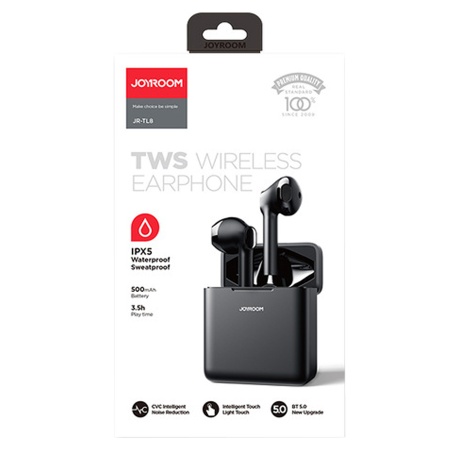 Беспроводные наушники TWS JOYROOM JR-TL8, Bluetooth, черный фото