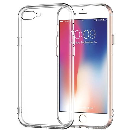 Чехол Clear Case пластиковый для iPhone 7+/8+, прозрачный фото