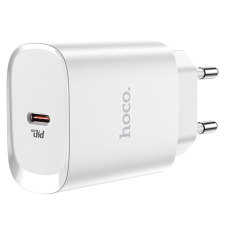 Сетевое зарядное устройство HOCO N14 Smart 1xUSB-C, 3.0A, 20W, белый фото