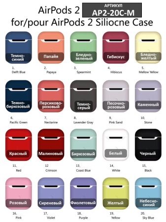 Чехол силиконовый для Airpods 2, черный (15) фото