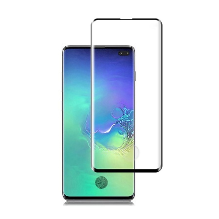 Защитное стекло для Samsung S20, Full Glue 3D, с вырезом под отпечаток, закругленное, прозрачный+черная рамка фото