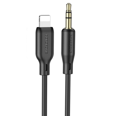 Аудиокабель BOROFONE BL18 AUX Jack 3,5 (m) - Lightning (m), 1 м, черный фото