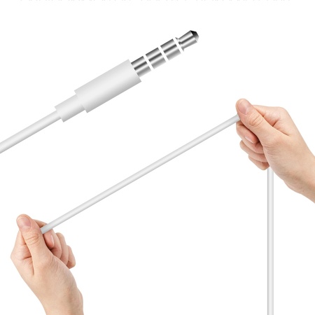 Проводные наушники COTEetCI CS5188, Jack 3.5mm, 1.2 м, белый фото