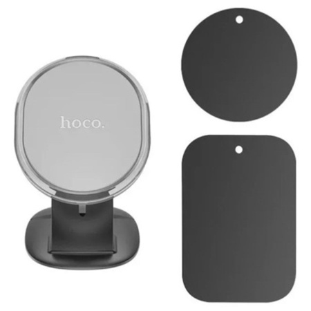 Автомобильный держатель HOCO H2 Crystal, магнитный, на приборную панель, черный+серый фото