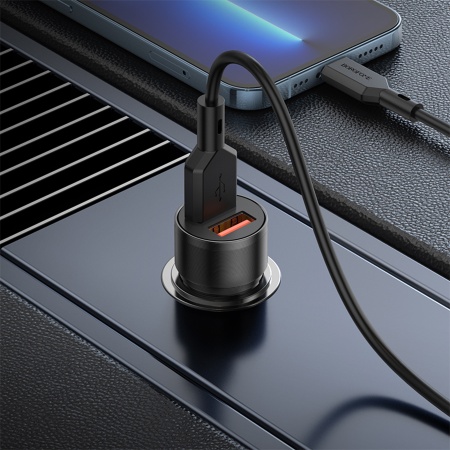 Автомобильное зарядное устройство BOROFONE BZ19 Wisdom, 2xUSB, 2.4A, 12W, черный фото