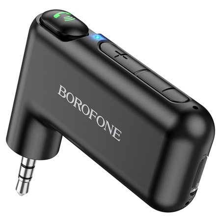 Автомобильный Bluetooth-приемник BOROFONE BC35 Wideway, 150 мАч, Jack 3.5мм/Bluetooth, черный
