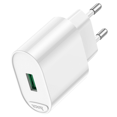 Сетевое зарядное устройство HOCO C109A Fighter 1xUSB, 3.0A, 18W, белый фото
