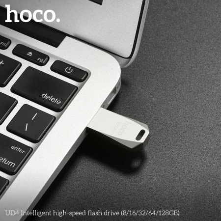 USB флеш-накопитель HOCO UD4, USB 2.0, 128GB, серебристый фото