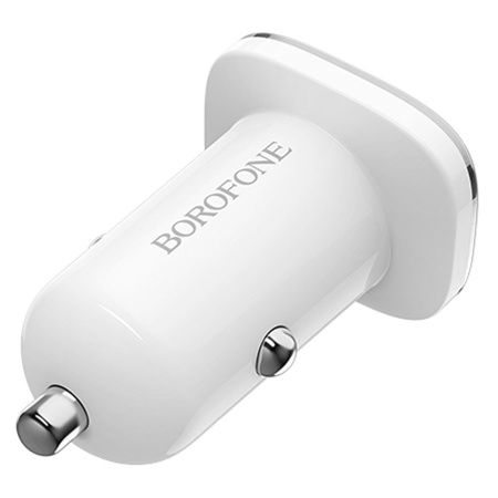 Автомобильное зарядное устройство BOROFONE BZ12A Lasting, 1xUSB, 3A, 18W, белый фото