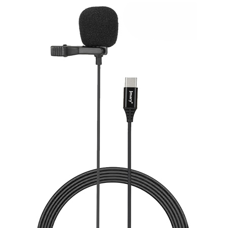 Микрофон петличный проводной JMARY MC-R2, Type-C, 2 м, черный фото