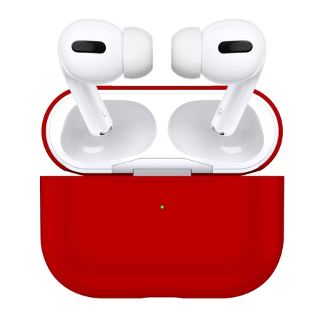 Чехол силиконовый для Airpods Pro, красный (6) фото