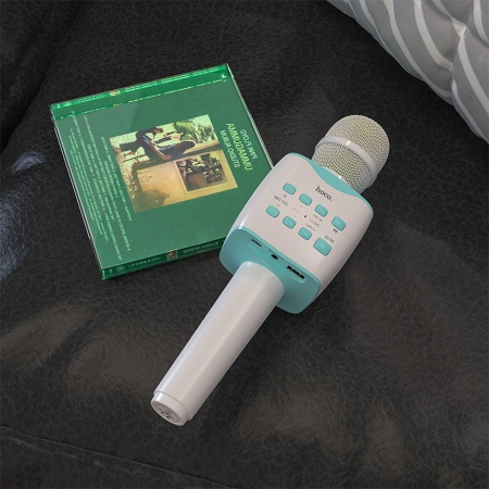 Микрофон беспроводной HOCO BK5 Cantando, Bluetooth, синий фото