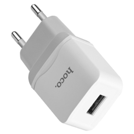 Сетевое зарядное устройство HOCO C22A Little 1xUSB с Кабелем USB - Lightning, 2.4A, 10.8W, белый фото