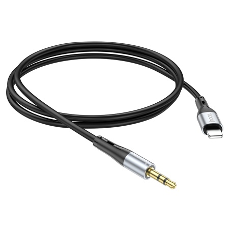 Аудиокабель HOCO UPA22 AUX Jack 3,5 (m) - Lightning (m), 1 м, черный фото