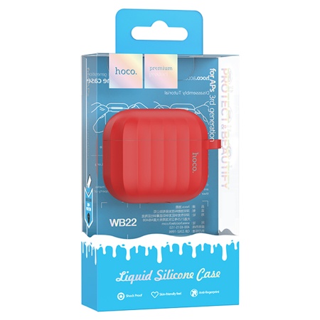 Чехол HOCO WB22 Glory Series для AirPods 3, красный фото