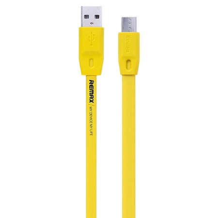 Кабель USB REMAX RC-001m Full Speed USB - MicroUSB, 2.1А, 1 м, желтый фото