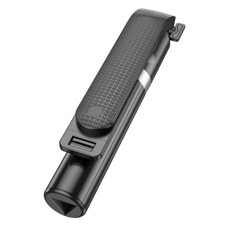 Селфи-палка монопод/трипод HOCO K20 Prior, встроенный аккумулятор, 62-90мм, черный фото