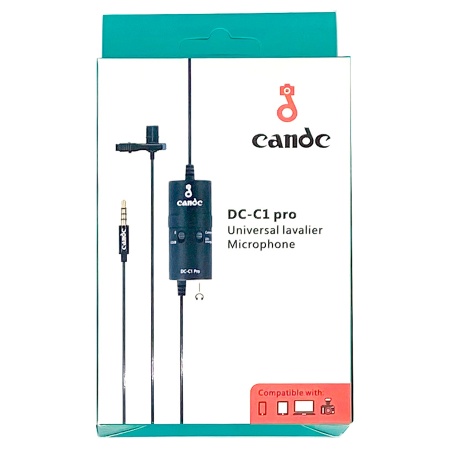 Микрофон петличный проводной CANDC DC-C1 Pro, Jack 3.5mm, 6 м, черный фото