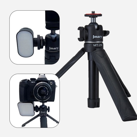 Штатив-трипод/монопод JMARY MT-29, напольный / настольный, 15,5 - 42 см, черный фото