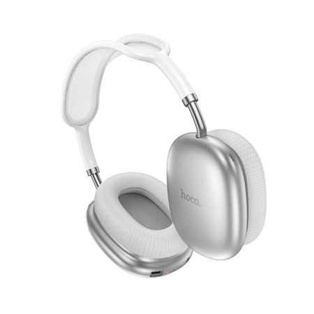 Беспроводные наушники накладные HOCO W55 Plus, Bluetooth, серебристый фото