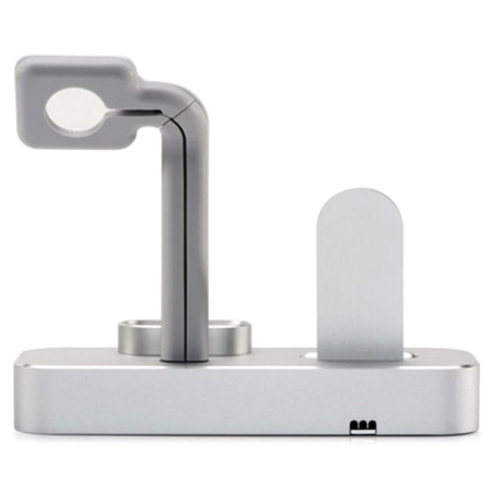 Настольная зарядная станция COTEetCI CS7201-TS BASE 19 3-in-1 для iPhone+Airpods+Apple Watch, серебристый фото