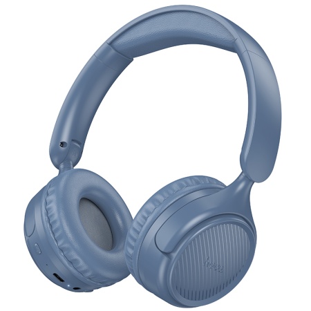 Беспроводные наушники накладные HOCO W66 Wave, Bluetooth, синий фото