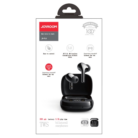 Беспроводные наушники TWS JOYROOM JR-TL6 TWS, Bluetooth, черный фото