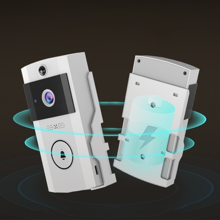 Беспроводной дверной видеозвонок JMARY MF-8, Wi Fi, белый