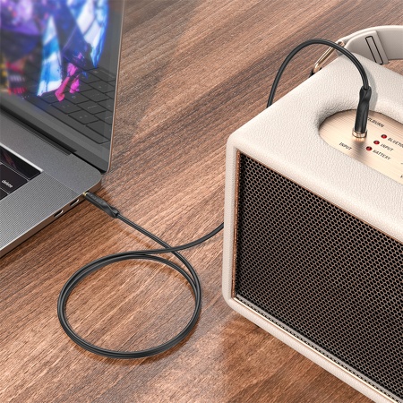 Аудиокабель BOROFONE BL16 AUX Jack 3,5 (m) - Jack 3,5 (m), 1 м, черный фото