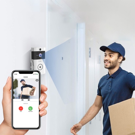 Беспроводной дверной видеозвонок JMARY MF-8, Wi Fi, белый