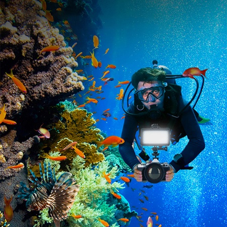 Светодиодный осветлитель JMARY FM-72RGB, 3000mAh, черный фото