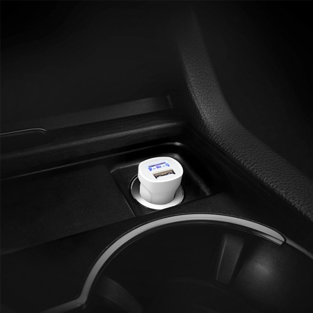 Автомобильное зарядное устройство HOCO Z12 Elite, 2xUSB с Кабелем USB - Lightning, 2.4A, белый фото