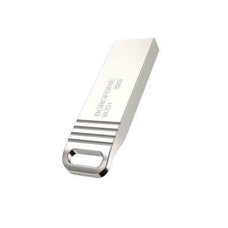 USB флеш-накопитель BOROFONE BUD1 Nimble, USB 2.0, 32GB, серебристый фото