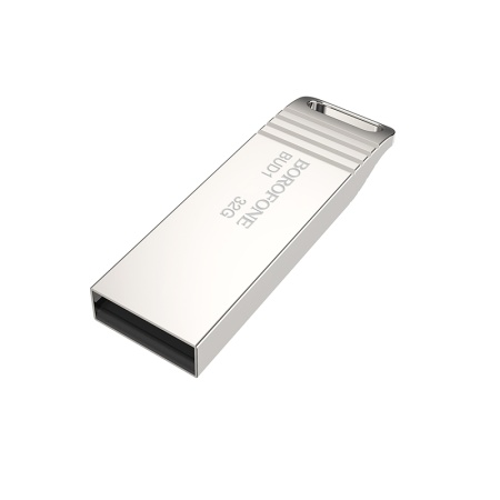 USB флеш-накопитель BOROFONE BUD1 Nimble, USB 2.0, 32GB, серебристый фото