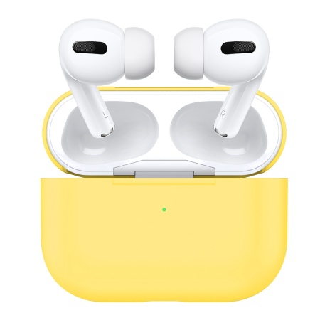 Чехол силиконовый для Airpods Pro, желтый (12) фото