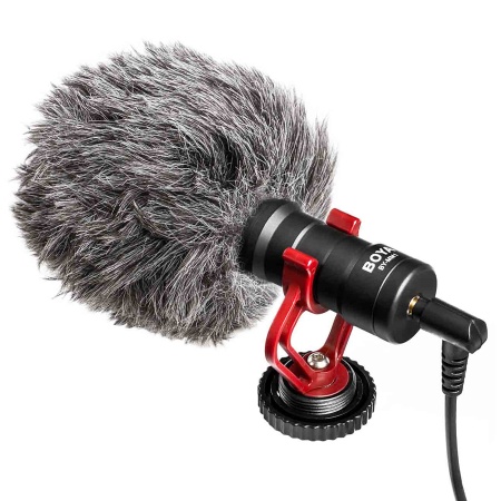 Микрофон универсальный кардиоидный BOYA BY-MM1 TRS/TRRS connector (B), Jack 3.5mm, черный фото