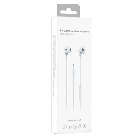 Проводные наушники  ME518-T, Jack 3.5mm, 1.2 м, белый фото