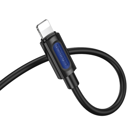 Аудиокабель BOROFONE BL20 True sound AUX Jack 3,5 (m) - Lightning (m), 1 м, черный фото