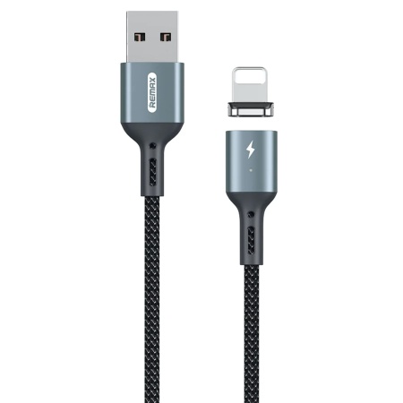 Кабель USB REMAX RC-156i Cigan USB - Lightning магнитный, 3A, 1 м, черный фото