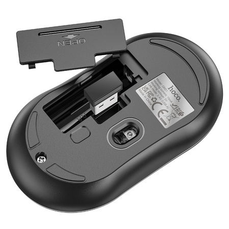 Мышь беспроводная HOCO GM21 Platinum, Bluetooth, черный+желтый